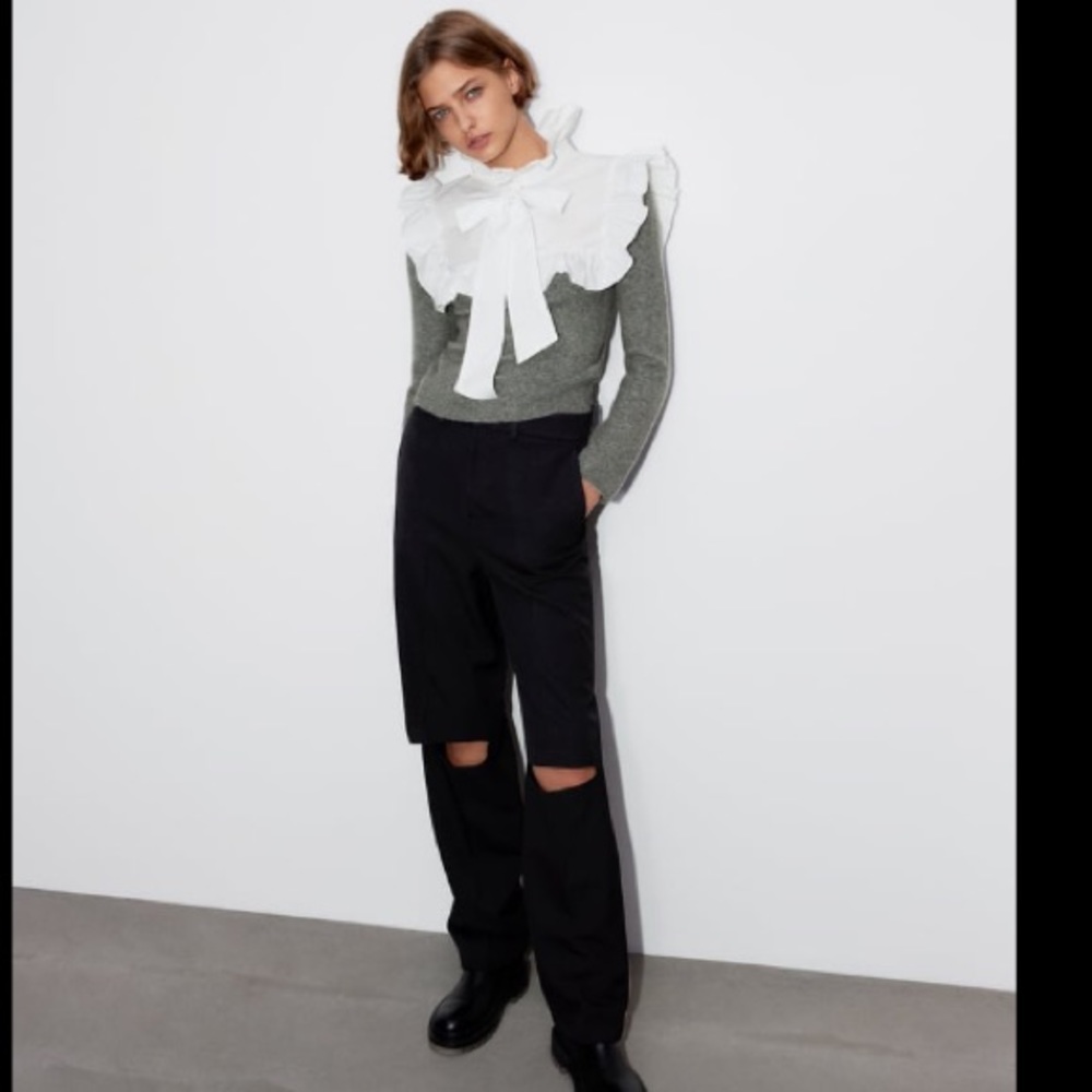 Zara combination knit sweater - Picture 2 of 6